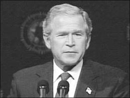 Bush addresses the nation on the Iraq crisis. (Courtesy of the AP)