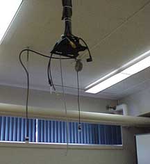 A mount with a projector missing (www.queensu.ca)