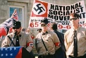 Participants at the National Socialist Movement rally, held in Raleigh on Feb. 21 (www.nsm88.com)