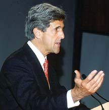 Massachusetts senator John Kerry finishes  (www.harvard.edu)