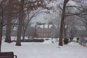 Campus roads and sidewalks covered with ice last week made campus journeys difficult (Rob Burman/Guilfordian)