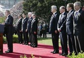 At a ceremony at the White House on Monday, March 29, President Bush welcomed the prime ministers of the seven countries that are now NATO allies (www.washingtonpost.com)