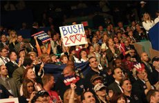 Bush Supporters convene at the Republican National Convention ()