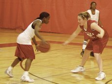Women´s basketball team practices ()