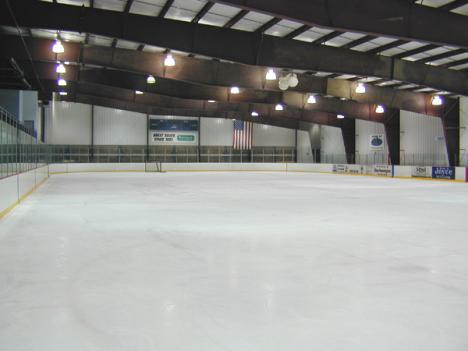Empty National Hockey League rink ()
