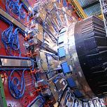 One of four massive particle detectors that will photograph the particle events in the LHC.  (www.ScientificAmerican.com)