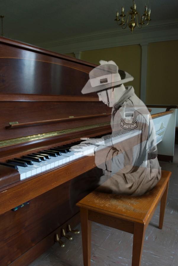 Lucas the ghost shares an impromptu performance in his usual haunting ground in Dana. (Taylor Shields )
