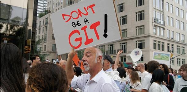Goofordian: DBAG protesters campaign against worldwide stupidity