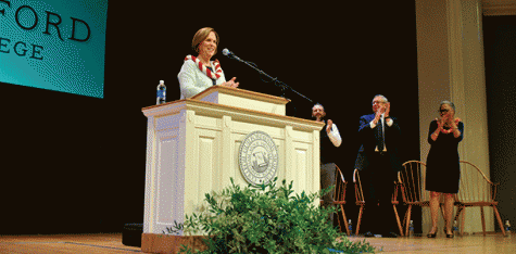 Jane Fernandes delivers her inaugural speech, Inspiring Distinction. 