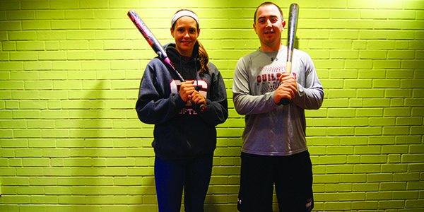 Seniors Calli Pastor and Kyle Humphrey pose, ready for the season to begin.