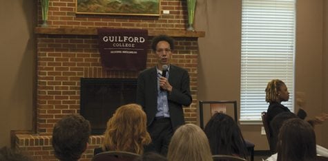 Malcolm
Gladwell spoke in his Bryan Series
talk on April 12