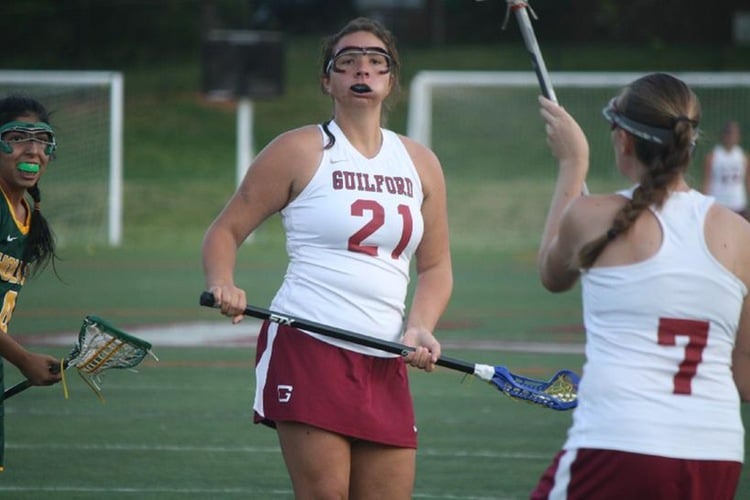 Amanda Dionne ’19 scored five goals, which paced the Quakers’ offense. She also won five draw controls this past lacrosse game. 