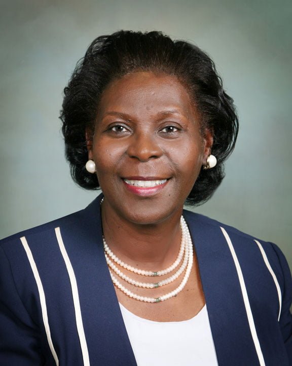 Patricia Timmons-Goodson, an associate justice of the North Carolina Supreme Court, spoke on Wednesday, April 26, 2017 in the experimental classroom of Hege Library.  Patricia Timmons-Goodson was the first African American woman to serve on the N.C. Supreme Court. and will speak at the Guilford College graduation this year.