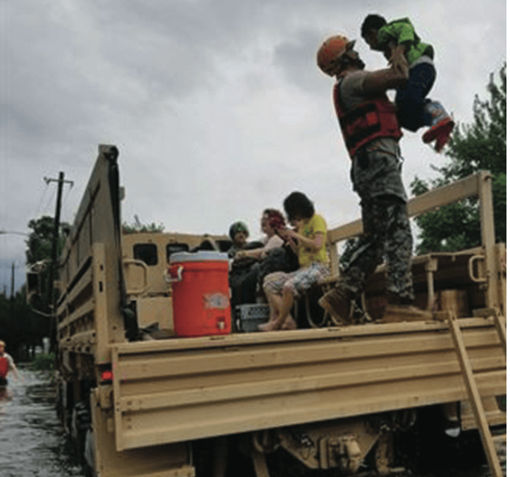 Many people volunteered to help those affected by Hurricane Harvey. //Photo courtesy of U.S. Air Force 1st Lt. Zachary West.