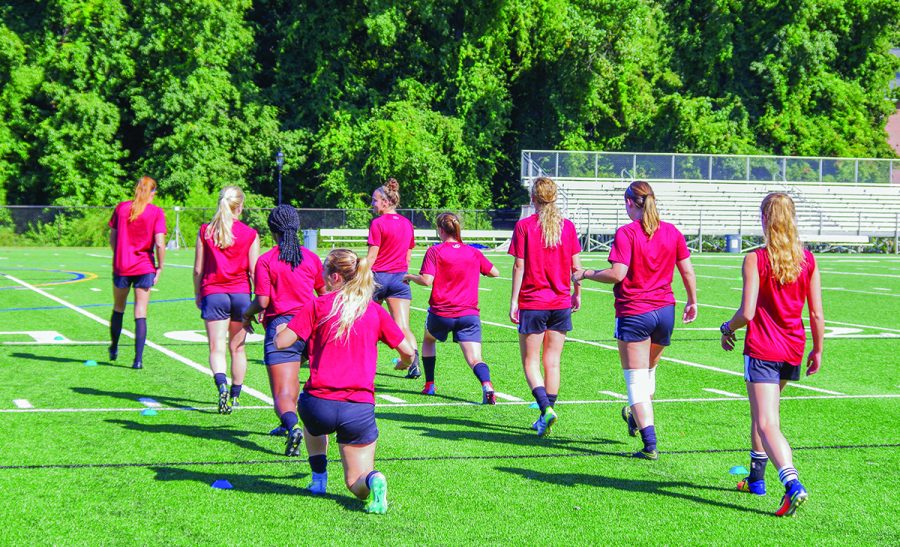 Guilford Womens Soccer Warmup