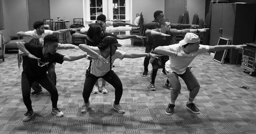 Guilford College brings the first ever step team to campus. Members are working hard to learn the steps and perfect the art. //Photo by Abigail Bekele/The Guilfordian