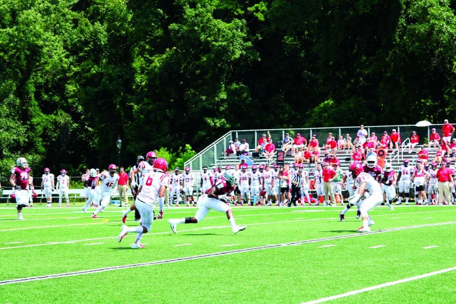 Guilford College Football WR Desmond Marshall vs Huntingdon ended an no contest due to lightning