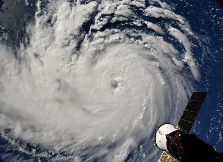 Hurricane Florence photographed from the International Space Station on Sept. 10, 2018. // Photo courtesy of NASA