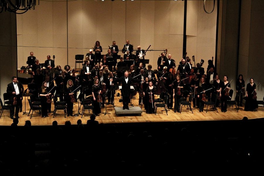 Greensboro Symphony Orchestra performs with Southwest Guilford High School at Gulford