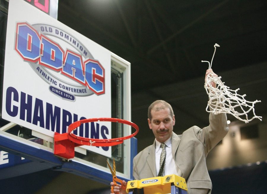 Guilford Mens Basketball Head Coach Tom Palombo ODAC 2017 Championship