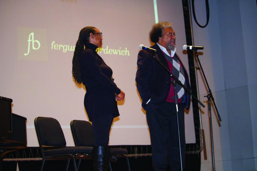 Shields and Summers sing African-American spirituals before introducing Bordewich.