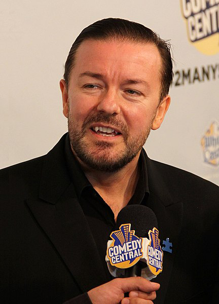 Ricky Gervais, host of the 2020 Golden Globes