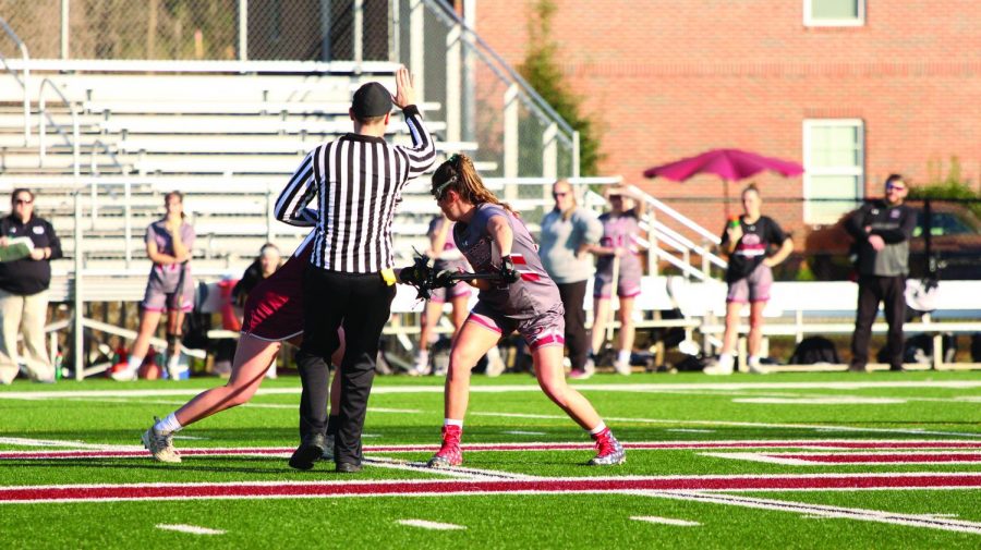 Senior Madison Iandoli waits for the whistle for the draw.