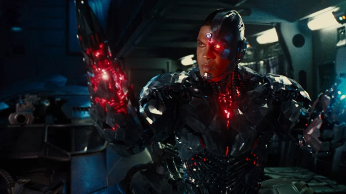 Ray Fisher as Cyborg in Warner Bros. film, Justice League.