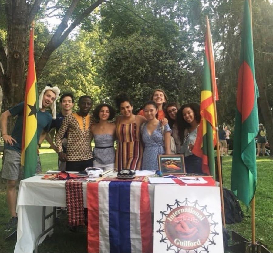 “International Club Tabling at the 2019 Guilford Student Club Fair”