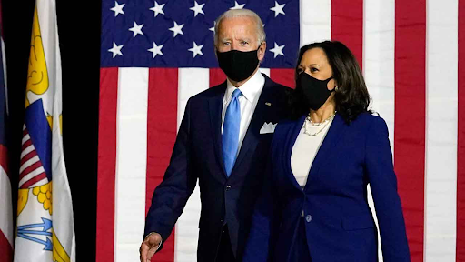 President Joe Biden and Vice President Kamala Harris both don masks out of respect for healthcare workers and safety regulations, a stark contrast to previous leadership under Donald Trump.