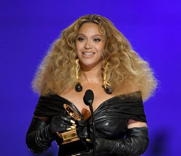 Beyonce accepts the Grammy Award for Best RnB Performance. Kevin Winters // Getty Images
