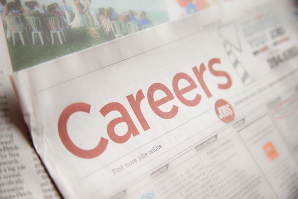 Careers section in a newspaper.