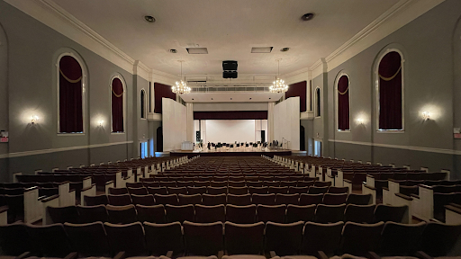 An empty Dana Auditorium, as it was for much of the pandemic.