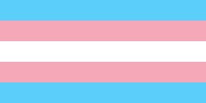 According to the Smithsonian Institution, the transgender pride flag, pictured here, was designed by trans activist and U.S. Navy veteran Monica Helms in 1999. The light pink and light blue are colors traditionally associated with baby girls and baby boys. The white represents people who are intersex, transitioning, or an undefined gender