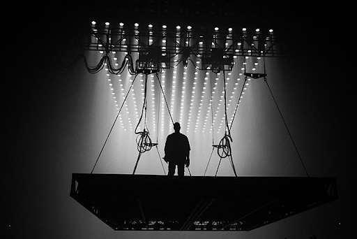 Ye in the TD Garden from the Saint Pablo Tour. One of the many apotheoses of old Kanye. Via Wikimedia Commons
