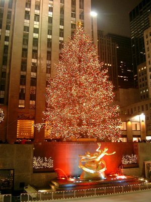 : The Rockefeller Center Christmas tree is put up on the last day of November, indicating, for many, the true beginning of the Christmas season.