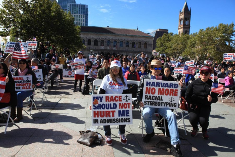 A rally against affirmative action in Boston shows the irony of white and Asian students claiming that race should not be considered in college admissions.