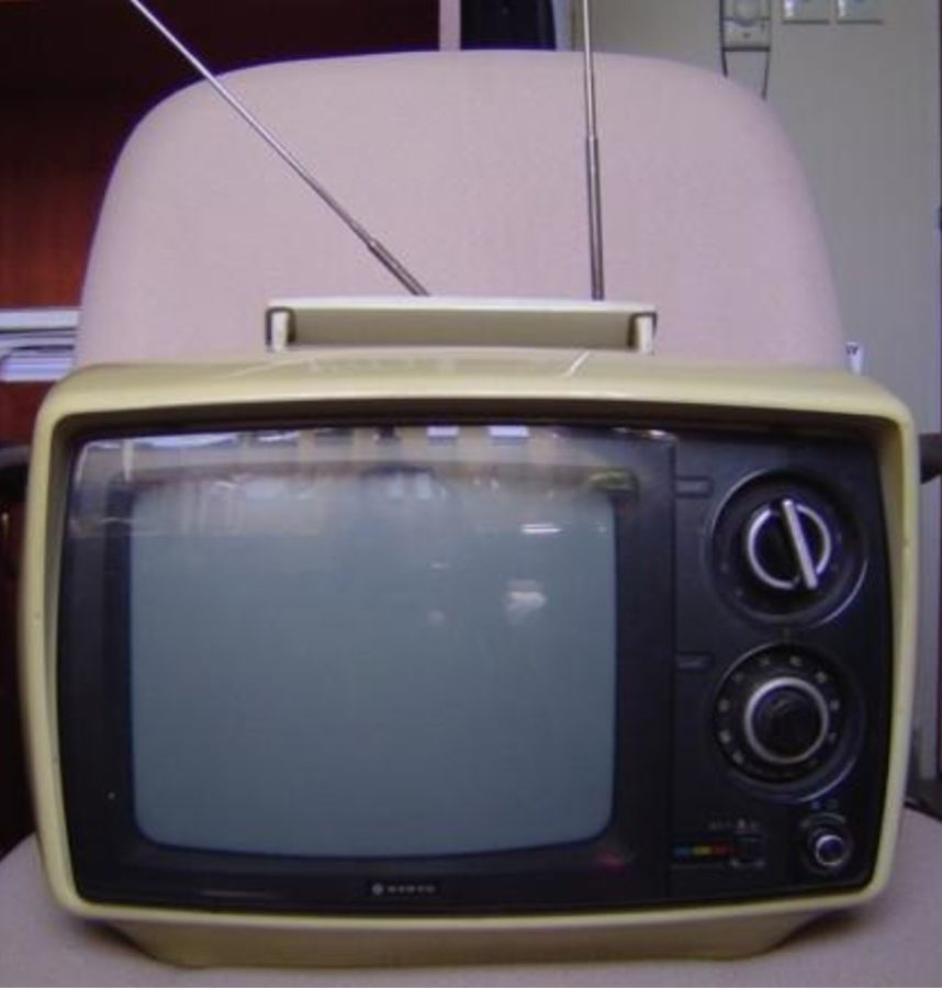 Some TV shows have gone on so long that they seem about as old as this Sanyo portable television set.