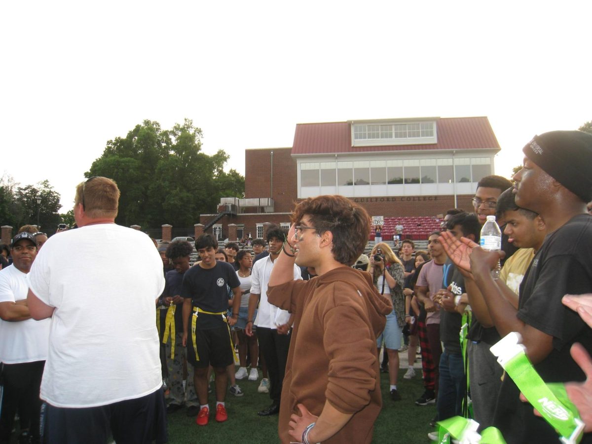 Aarush Kulkarni (center) astonished by the turnout.