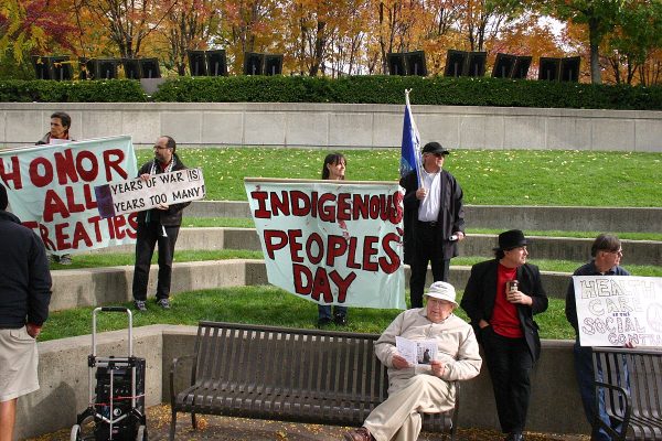 Indigenous peoples in North America face a history of genocide, erasure and negative stereotypical portrayals in the media. Many indigenous Americans have called for increased recognition of historical violence, such as through the recognition of Indigenous Peoples Day.
