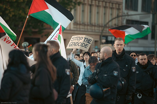  In the month following Israel’s counter offensive in Gaza, solidarity protests for Palestine, such as the ones in Berlin on Oct. 21, sprung up around the globe. 