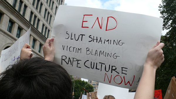 Participants at the 2011 New York City Slutwalk took to the streets to protest slut-shaming, a pervasive part of modern rape culture.
