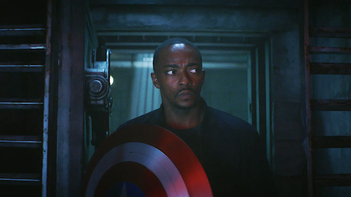 Anthony Mackie as Sam Wilson, the new Captain America
